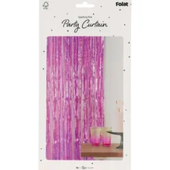 Party Draperi Skimrande Rosa 200x100 cm
