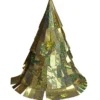 Partyhattar med Fransar/Prickar Guld 5-pack