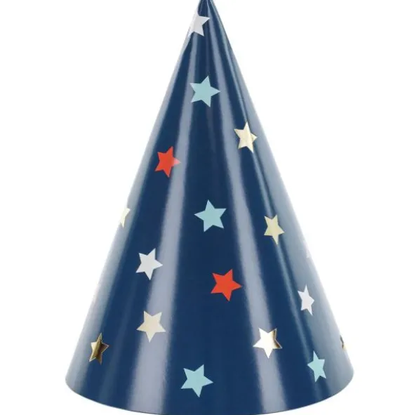 Partyhattar Stars Mörkblå