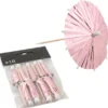 Partyparasoll Metallic Ljusrosa 10-pack