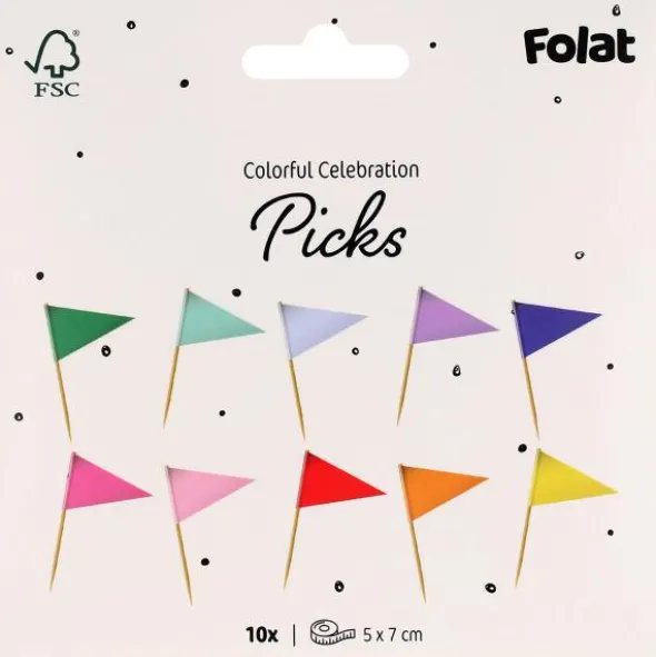 Partypicks Flaggor 10-pack