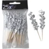 Party Picks med Krusiduller Silver