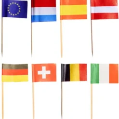 Party Picks med Nationsflaggor 50-pack