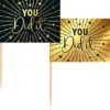 Partypicks You Did It Guld/Svart 50-pack