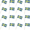 Partypinnar med Sverigeflaggor 1000-pack