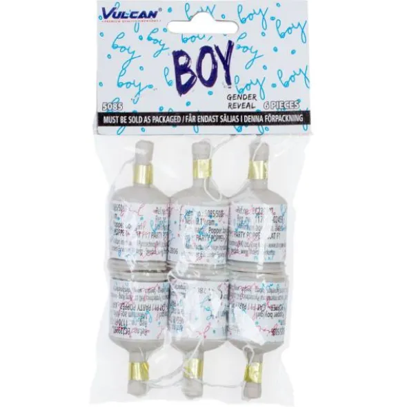 Party Poppers Boy or Girl Blå
