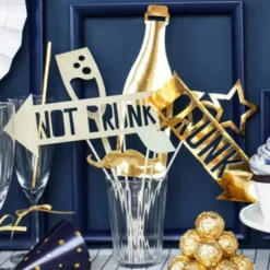 Photo Props Nyår Guld och Glitter