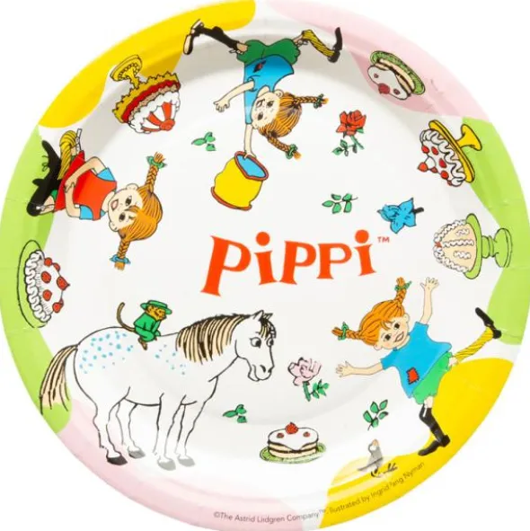 Pippi Papperstallrikar 8-pack