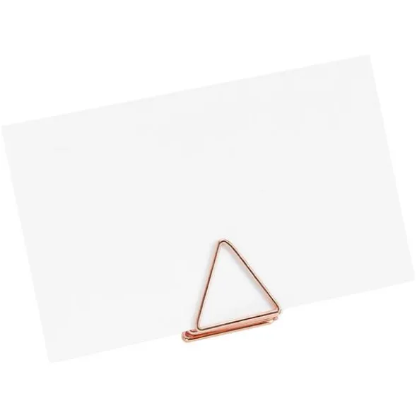Placeringskorthållare Trianglar Roséguld
