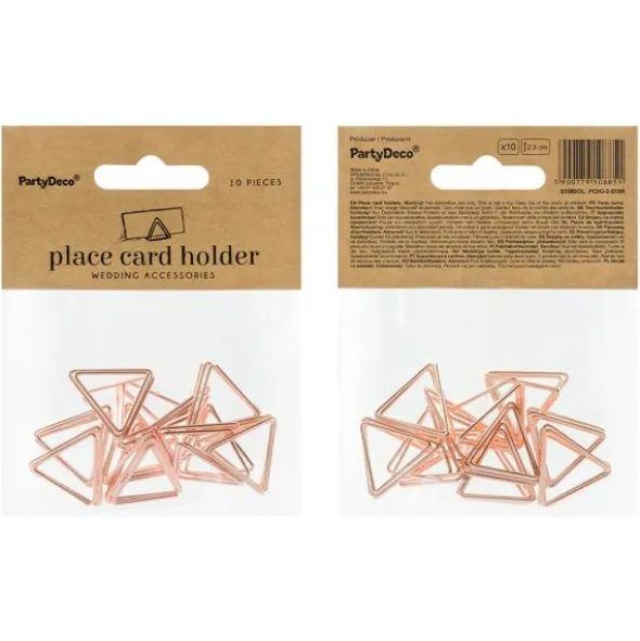 Placeringskorthållare Trianglar Roséguld