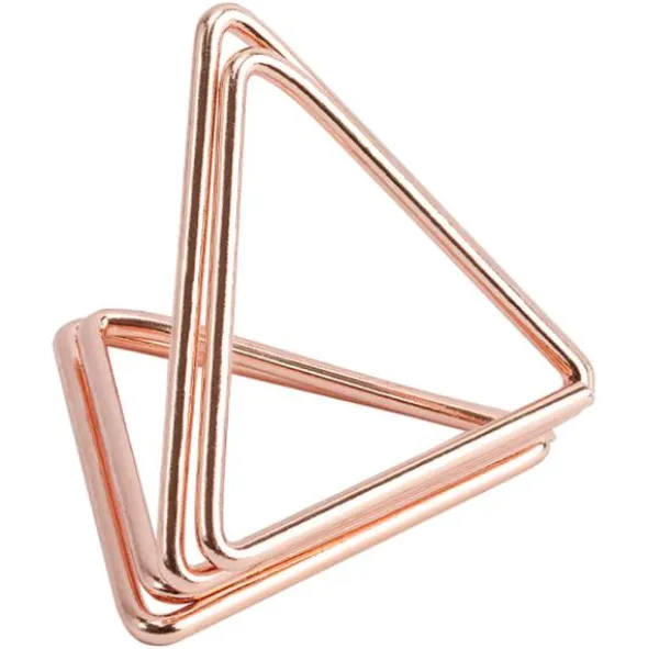 Placeringskorthållare Trianglar Roséguld