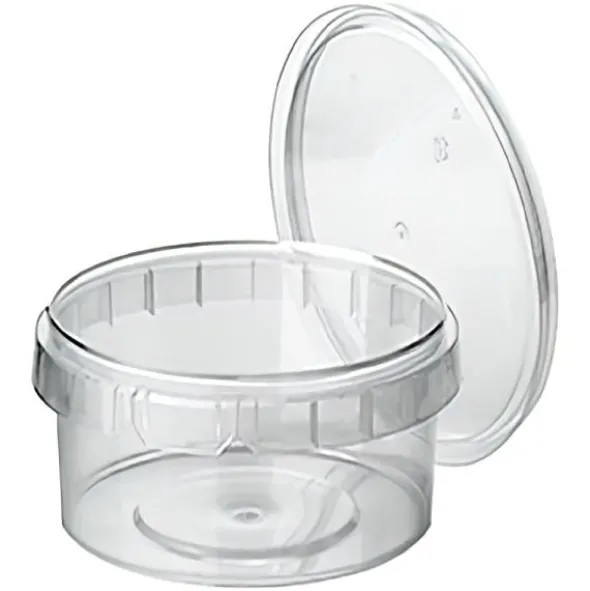 Plastburkar med Lock Mellan 40-pack
