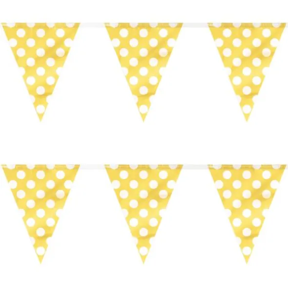 Polka Dot Gul Vimpelgirlang