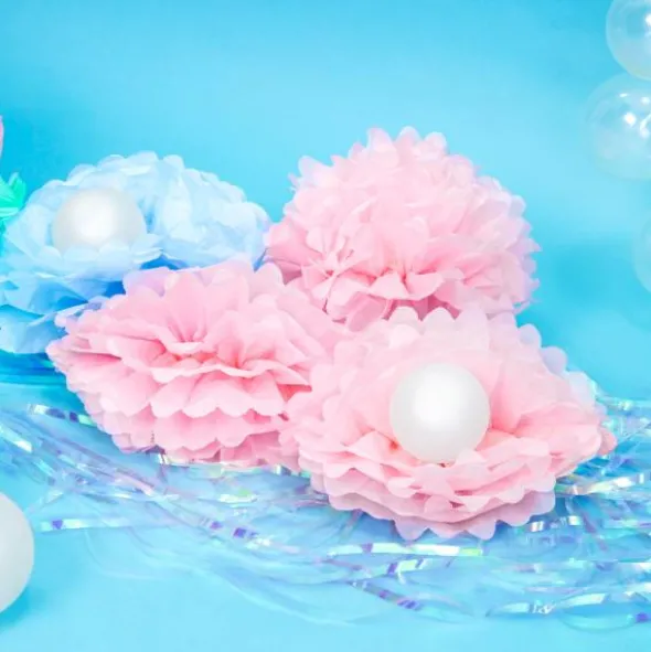 Pom Pom Dekoration Ljusrosa