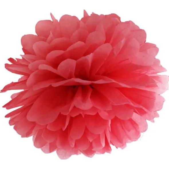 Pom Pom Dekoration Röd