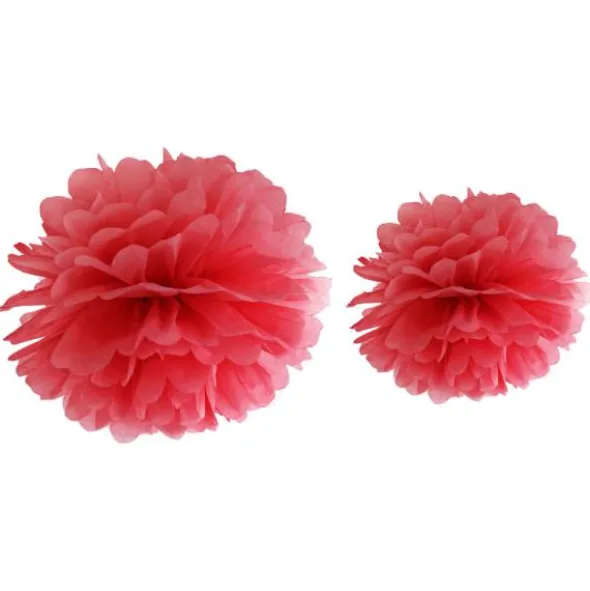 Pom Pom Dekoration Röd