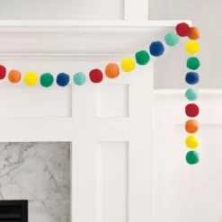 Pom-Pom Girlang Flerfärgad