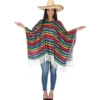 Poncho Mexikansk Flerfärgad (L)