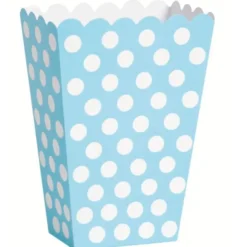 Popcornbägare Blå/Vitprickiga