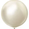 Premium Gigantiska Latexballonger Chrome White (2-pack)