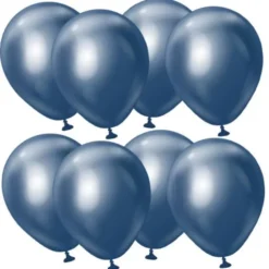 Premium Små Latexballonger Chrome Navy (25-pack)