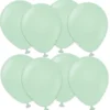 Premium Små Latexballonger Macaron Green (25-pack)