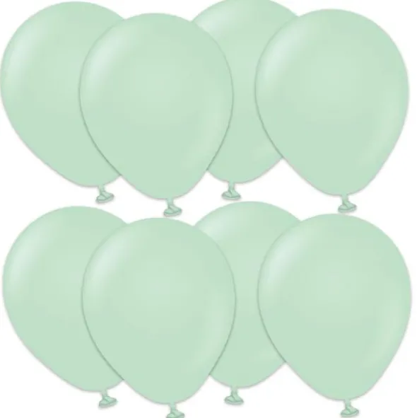 Premium Små Latexballonger Macaron Green (25-pack)