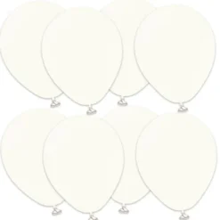 Premium Små Latexballonger Retro white (25-pack)