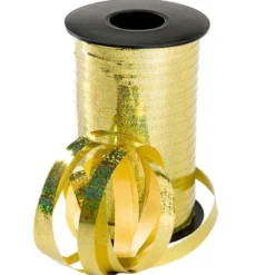 Presentsnöre Holografiskt Guld 250 m x 10 mm