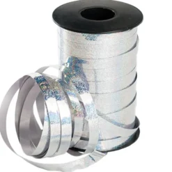 Presentsnöre Holografiskt Silver 250 m x 10 mm
