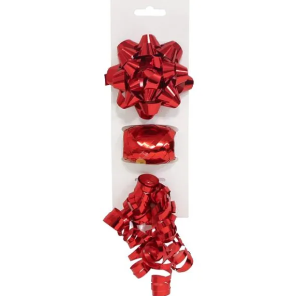 Presentsnöre Rosett Set Röd