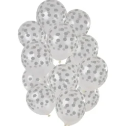 Prickiga Ballonger Silver & Transparent