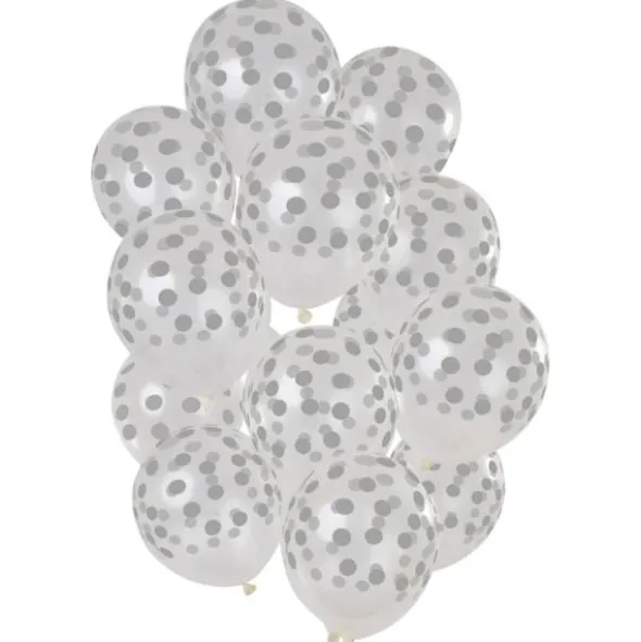 Prickiga Ballonger Silver & Transparent
