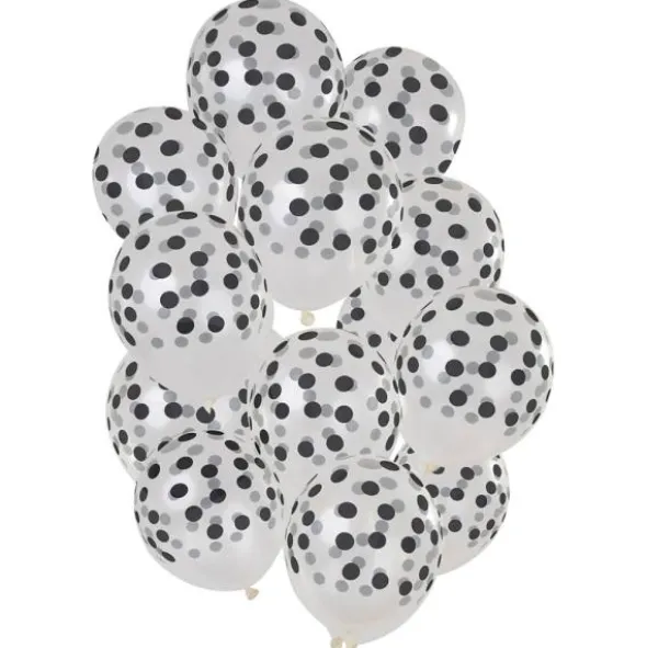 Prickiga Ballonger Svart & Transparent