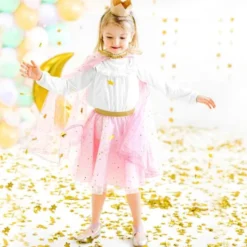 Prinsessa Barn Kjol Rosa & Guld