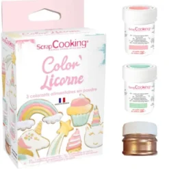 Pulverfärg Set Unicorn ScrapCooking