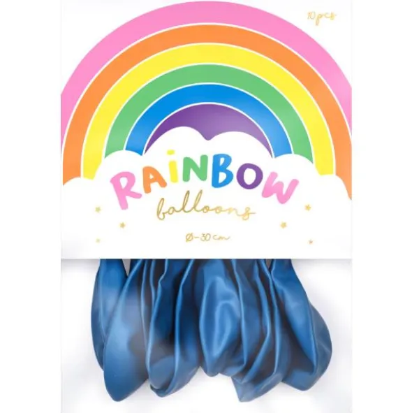 Rainbow Latexballonger Metallic Marinblåa