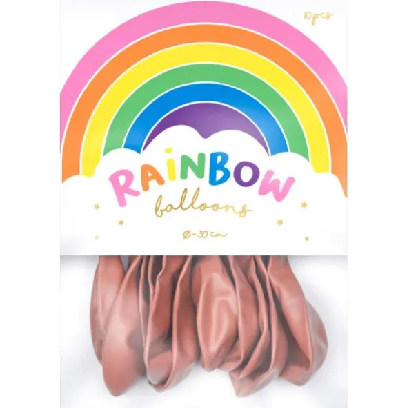 Rainbow Latexballonger Metallic Roséguld