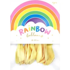 Rainbow Latexballonger Metallic Elfenbensvita