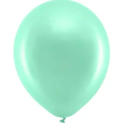 Rainbow Latexballonger Metallic Mintgröna 100-pack
