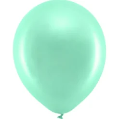 Rainbow Latexballonger Metallic Mintgröna