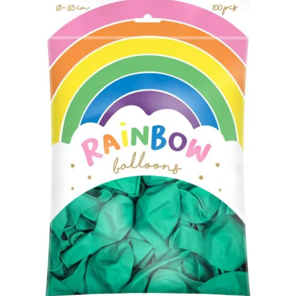 Rainbow Latexballonger Mintgröna 100-pack