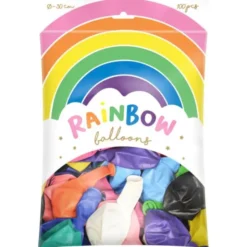Rainbow Latexballonger Mix 100-pack
