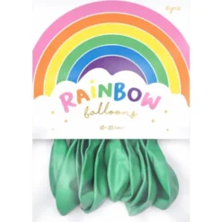 Rainbow Små Latexballonger Metallic Mintgröna