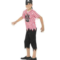 Randig Piratdräkt Barn (4-6 år (115-128 cm))
