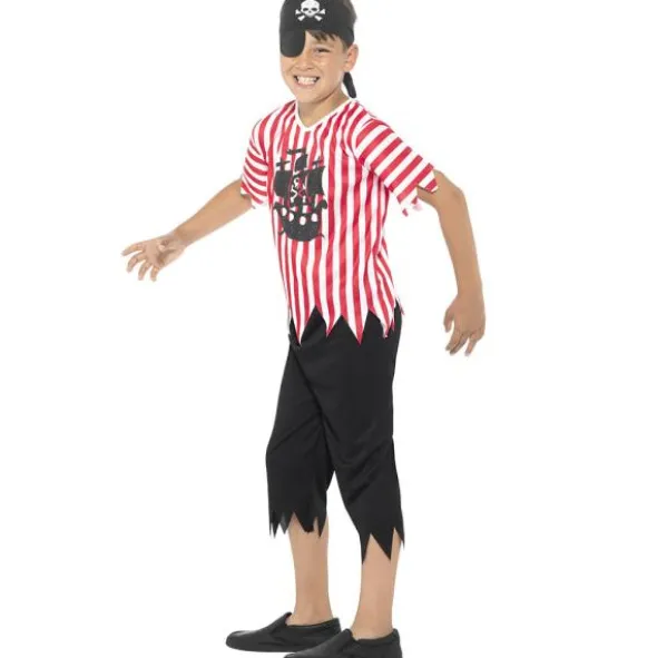 Randig Piratdräkt Barn (4-6 år (115-128 cm))
