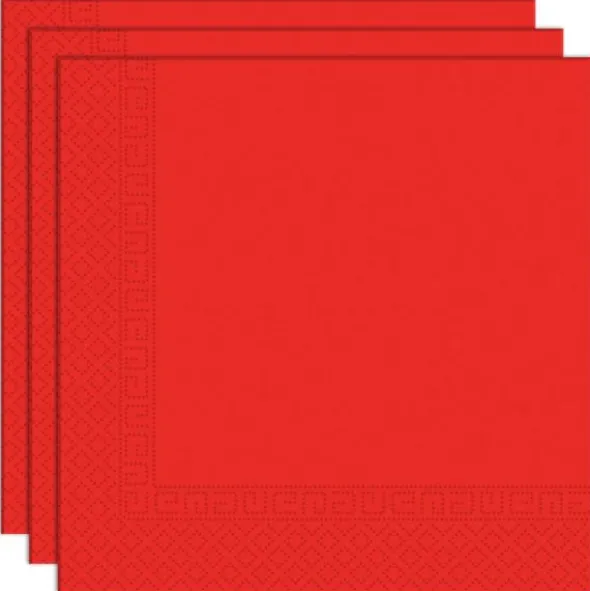 Röda Servetter Solid Color