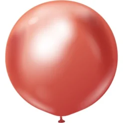 Röda Stora Chrome Latexballonger (2-pack)
