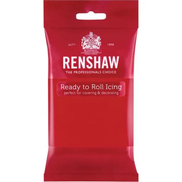 Renshaw Sockerpasta Poppy Red 250 gram