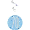 70 år Hängande Swirls Blå & Silver